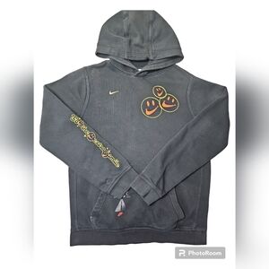Nike Boys Hoodie Pullover Sz XL Black Happy Face